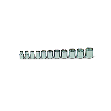 Wright Tool 3/8" Drive 11 Piece Set - 6 Point Standard Sockets, 1/4" - 7/8"