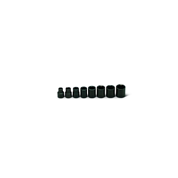 Wright Tool 3/8" Drive 8 Piece Set - 6 Point Standard Impact Sockets, 5/16" - 3/4"