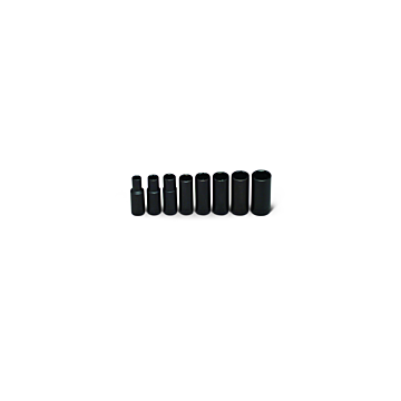 Wright Tool 3/8" Drive 8 Piece Set - 6 Point Deep Impact Sockets, 5/16" - 3/4"