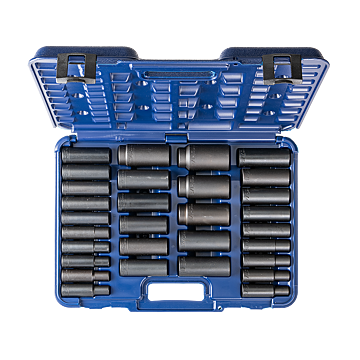 Wright Tool 1/2 in. Impact Socket Set w/ Case (30pc)