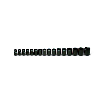 Wright Tool 1/2" Drive 16 Piece Set - 6 Point Standard Metric Impact Sockets, 10mm - 27mm