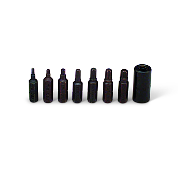 Wright Tool 1/4" Drive 8 Piece Set - Standard Torx® Bits w/Holder, T8 - T30