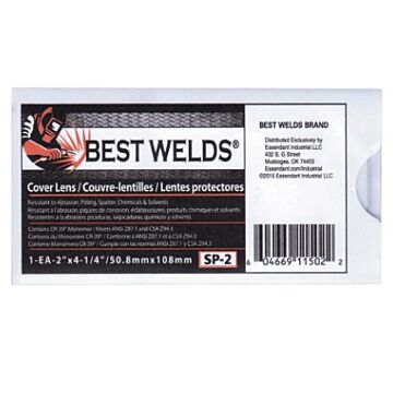 Best Welds® Clear 100% CR-39 Plastic Scratch/Static Resistant Cover Lens