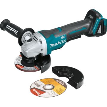 Makita 18V LXT® Lithium-Ion Brushless Cordless 4-1/2” / 5" Paddle Switch Cut-Off/Angle Grinder, with Electric Brake, Tool Only