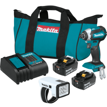 Makita 18V LXT® Lithium‑Ion Brushless Cordless Impact Driver Kit w/ L.E.D Flashlight & 2 Batteries