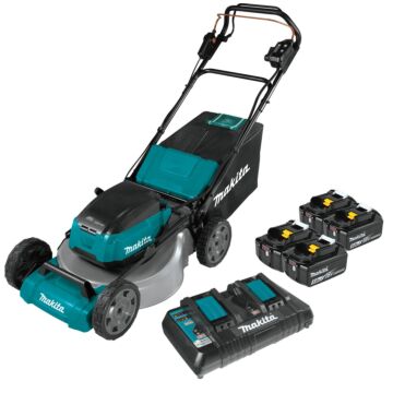 Makita 36V (18V X2) LXT Brushless 21 in Self-Propelled Commercial Lawn Mower Kit with 4 Batteries (5.0Ah)