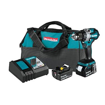 Makita 18V LXT® Lithium-Ion Compact Brushless Cordless 1/2" Hammer Driver-Drill Kit (5.0Ah)