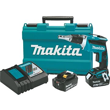 Makita 4 Hex 5.0 Ah 9-7/8 in. Drywall Screwdriver (Kit)