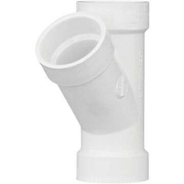 Charlotte Pipe 1-1/2 In. Schedule 40 DWV Hub PVC Wye