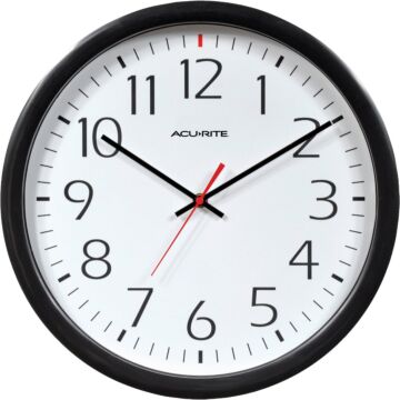 AcuRite Set & Forget Office Wall Clock