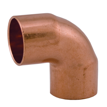 1/4" 90° Short Turn Wrot/ACR Solder Joint Copper Elbow