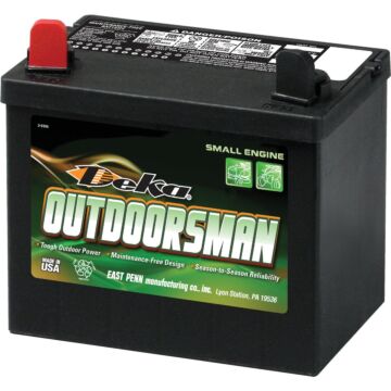 Deka Outdoorsman 12-Volt Lawn & Garden 230 CCA Small Engine Battery, Left Front Positive Terminal