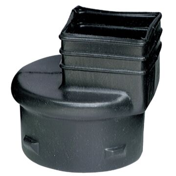 Advanced Drainage Systems 3 In. X 4 In. X 4 In. Polyethylene Corrugated to Downspout Barb X Female Adapter