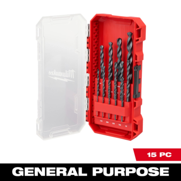Milwaukee 15PC THUNDERBOLT® Black Oxide Drill Bit Set