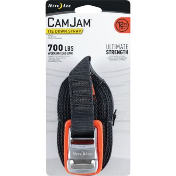 Nite Ize CamJam 1 In. x 12 Ft. 700-Lb. Working Load Limit Tie-Down Strap