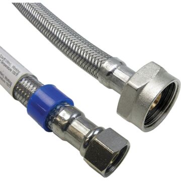 Lasco 3/8 In. C x 7/8 In. BC x 9 In. L  Braided Stainless Steel Flex Line Toilet Connector