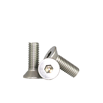 Flat Socket Head Cap Screw, Coarse Thread, 1/4-20, 1.25" Length, Stainless Steel A2 (18-8)