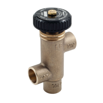 1/2 In Lead Free Hot Water Extender Mixing Valve, Solder Connections