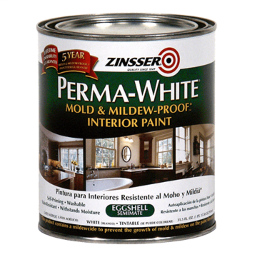 Zinsser® - PERMA-WHITE® Mold & Mildew-Proof™* Interior Paint - Quart - Eggshell Finish