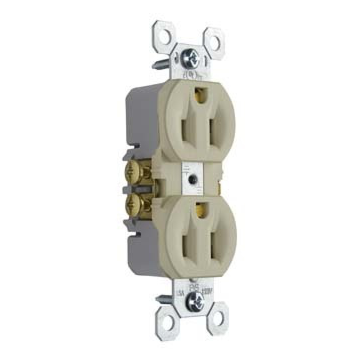 Pass & Seymour Trademaster® 15A/125V Duplex Receptacle, Ivory