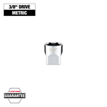 Milwaukee 3/8" Drive 19mm Metric Socket with FOUR FLAT™ Sides