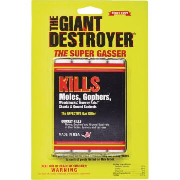 Atlas Giant Destroyer 4-Pack Gas Cartridges Mole & Gopher Killer