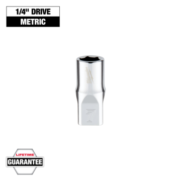 Milwaukee 1/4" Drive 7mm Metric Socket with FOUR FLAT™ Sides