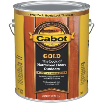 Cabot Gold Exterior Stain, Sunlit Walnut, 1 Gal.