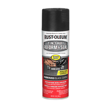 Rustoleum Automotive - 2-in-1 Rust Reform & Seal - 12 oz. Spray - Flat Black