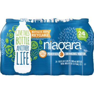 Niagara 0.5 Liter Bottled Purified Water (24-Pack)