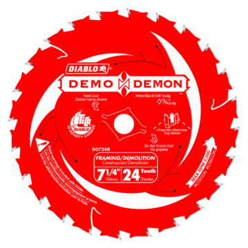 7-1/4 in. 24-Tooth Demo Demon™ Framing/Demolition Saw Blade