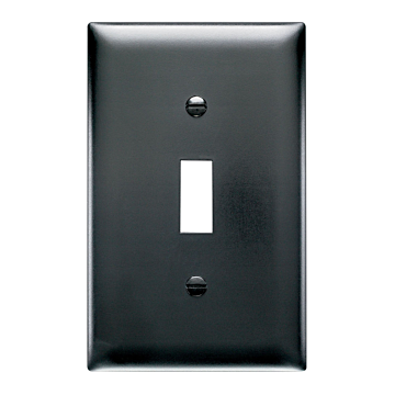 Toggle Switch Openings, One Gang, Black