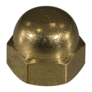 Acorn Cap Nut Br, 6-32