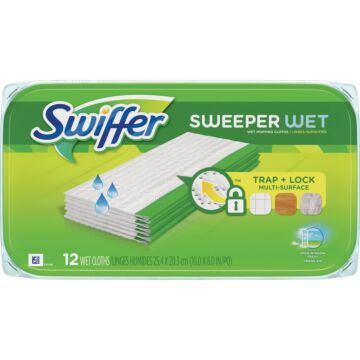Swiffer Sweeper Wet Cloth Mop Refill (12-Count)