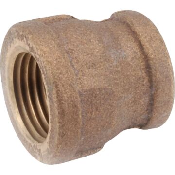 Anderson Metals 1 In. x 3/4 In. Threaded Reducing Brass Coupling