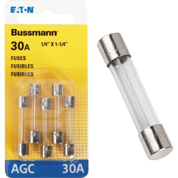 Bussmann 30-Amp 32-Volt Glass Tube Automotive Fuse (5-Pack)