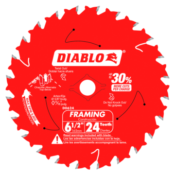 Diablo Tools 6-1/2 in. x 24-Tooth Framing Saw Blade Pro Bulk Pack (3-Pack)