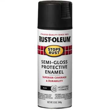 Stops Rust® Spray Paint and Rust Prevention - Protective Enamel Spray Paint - 12 oz. Spray - Semi-Gloss Black