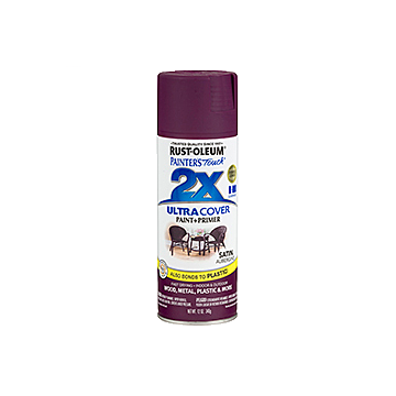 Painter's Touch® 2X Ultra Cover® Spray Paint - 2X Ultra Cover Satin Spray - 12 oz. Spray - Satin Aubergine