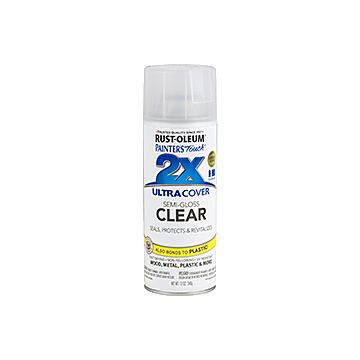 Painter's Touch® 2X Ultra Cover® Spray Paint - 2X Ultra Cover Clear Spray - 12 oz. Spray - Semi-Gloss Clear