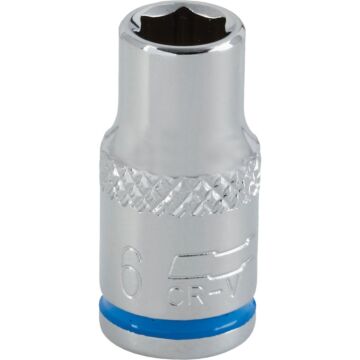Channellock 1/4 In. Drive 6 mm 6-Point Shallow Metric Socket