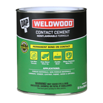 DAP Weldwood Nonflammable Contact Cement, 1 Qt