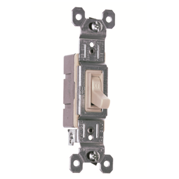 Pass & Seymour TradeMaster Grounding Toggle Switch, Light Almond 660LAG