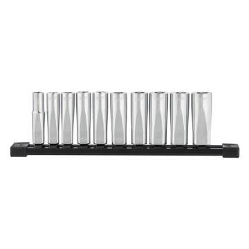10pc 3/8 in. Metric Deep Well Sockets with FOUR FLAT™ Sides