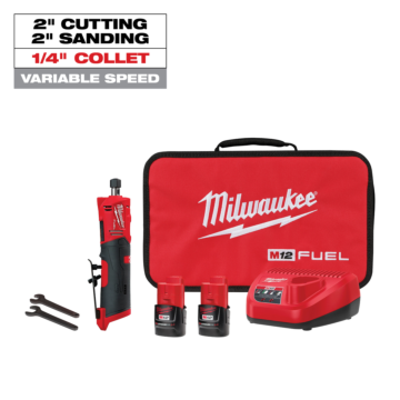 Milwaukee M12 FUEL™ 1/4" Straight Die Grinder Kit
