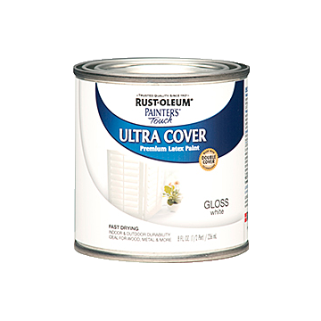 Painter's® Touch Ultra Cover - Ultra Cover Multi-Purpose Gloss Brush-On Paint - Half Pint - Gloss White