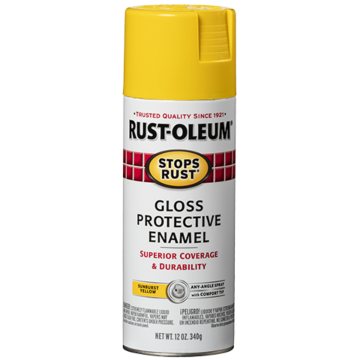 Stops Rust® Spray Paint and Rust Prevention - Protective Enamel Spray Paint - 12 oz. Spray - Sunburst Yellow
