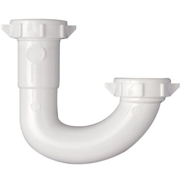 Do it Best 1-1/4" White Plastic J-Bend, Carded 