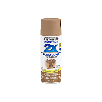 Painter's Touch® 2X Ultra Cover® Spray Paint - 2X Ultra Cover Satin Spray - 12 oz. Spray - Satin Nutmeg