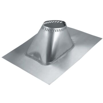 SELKIRK 8 In. Aluminum Adjustable Roof Pipe Flashing, 6/12 to 12/12 Roof Pitch